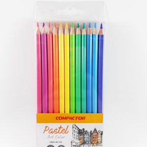Lápis de Cor Art Color 12 Cores Pastel - Compactor