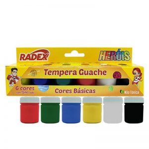 Tempera Guache 6 Cores Básicas - Radex