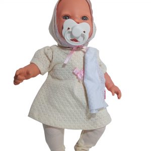 Boneca Bebezinho Batizado Real com Chupeta - Roma Brinquedos