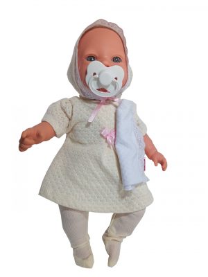 Boneca Bebezinho Batizado Real com Chupeta - Roma Brinquedos