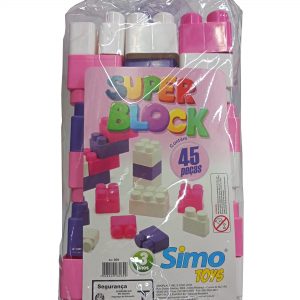 Blocos de Montar Super Block com 140 Peças - Simo Toys