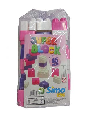 Blocos de Montar Super Block com 140 Peças - Simo Toys