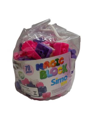 Blocos de Montar Magic Block com 70 Peças - Simo Toys