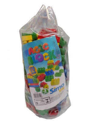 Blocos de Montar Magic Block com 170 Peças – Simo Toys