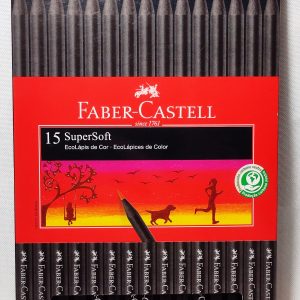Lápis de Cor 15 SuperSoft Cores Quentes - FaberCastell  