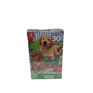 Puzzle Quebra-Cabeça Cachorros Fofinhos 30 peças - Grow