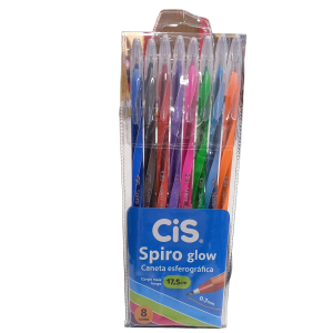 Canetas Spiro Glow com 8 cores - Cis