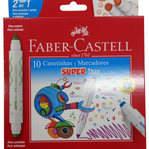 Canetinha Marcadores Super Duo com 10 unidades - Faber-Castell