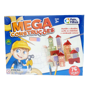 Blocos De Montar Mega Construções 76 Peças - Pais&Filhos