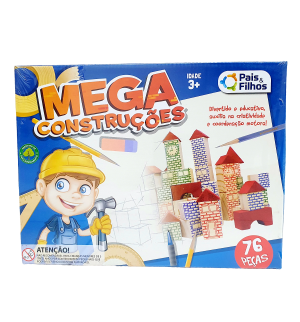 Blocos De Montar Mega Construções 76 Peças - Pais&Filhos