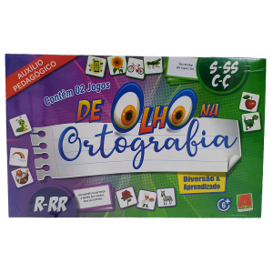 Jogo Pedagógico De Olho na Ortografia S-SS C-Ç R-RR - Algazarra Brinquedos