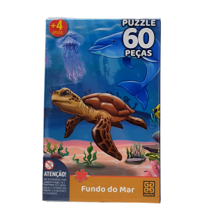 Puzzle Quebra-Cabeça Fundo do Mar 60 Peças - Grow