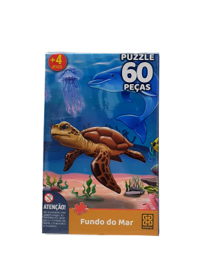 Puzzle Quebra-Cabeça Fundo do Mar 60 Peças - Grow