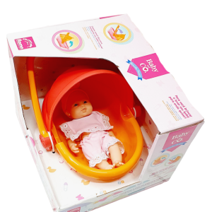 Boneca Baby and Co. Bercinho Portátil - Roma Brinquedos