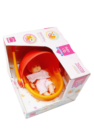 Boneca Baby and Co. Bercinho Portátil - Roma Brinquedos