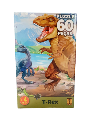Quebra-Cabeça Puzzle T-Rex 60 Peças - Grow