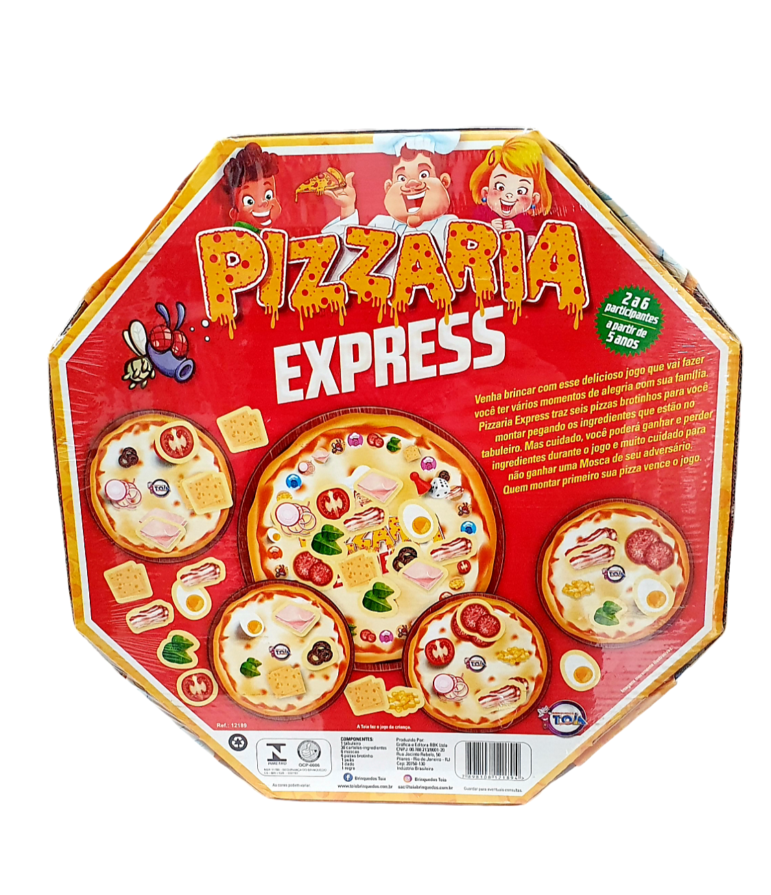 Jogo De Tabuleiro Pizzaria Express - Brinquedos Toia diversões Jogo De Tabuleiro Pizzaria Express - Brinquedos Toia diversões