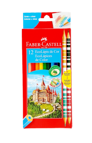 Lápis De Cor EcoLápices 12 Cores + 2 Bicolores - Faber-Castell