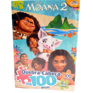 Puzzle Quebra- Cabeça Moana 2 - 100 Peças - Novo Papel