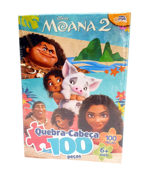 Puzzle Quebra- Cabeça Moana 2 - 100 Peças - Novo Papel