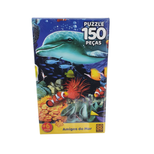 Puzzle Quebra-Cabeça Amigos do Mar 150 Peças - Grow