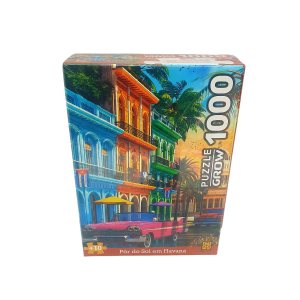 Puzzle Quebra-Cabeça Pôr do Sol em Havana 1000 Peças - Grow