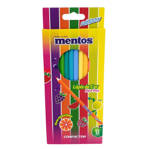 Lápis de Cor 12 Cores Mentos - Compactor