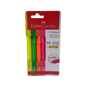 Marca-Texto GrifPen 4 Cores - Faber Castell