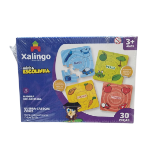 Quebra-Cabeça Minha Escolinha Cores - Xalingo