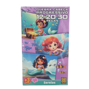 Quebra-Cabeça Progressivo Sereias - Grow