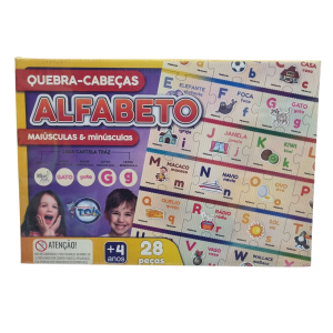 Quebra‑Cabeças Alfabeto Maiúsculas e Minúsculas - Toia Brinquedos