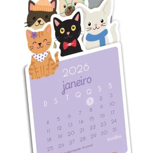 Calendário 2026 Gatinhos - Fina Ideia