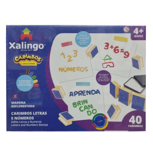 Carimbos Letras e Números 40 Peças - Xalingo
