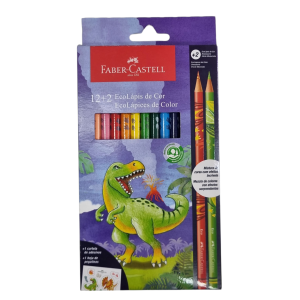 EcoLápis de Cor Dinossauros 14 Cores - Faber-Castell
