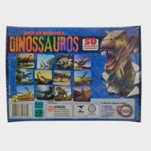 Jogo da Memória Dinossauros 50 Peças - Toia Brinquedos
