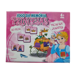 Jogo da Memória Princesas 40 Peças - Algazarra Brinquedos
