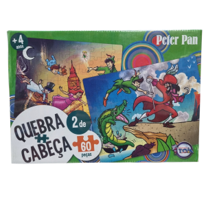 Quebra-Cabeça Peter Pan 60 Peças 2 em 1 - Toia Brinquedos
