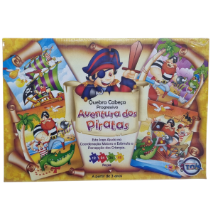 Quebra-Cabeça Progressivo Aventura dos Piratas - Toia Brinquedos
