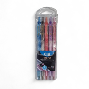Caneta Esferográfica Retrátil Petra 5 Cores - Cis