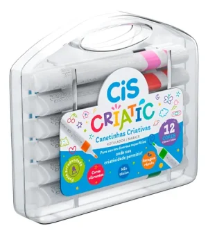Marcador Criativo Criatic 12 Cores - Cis