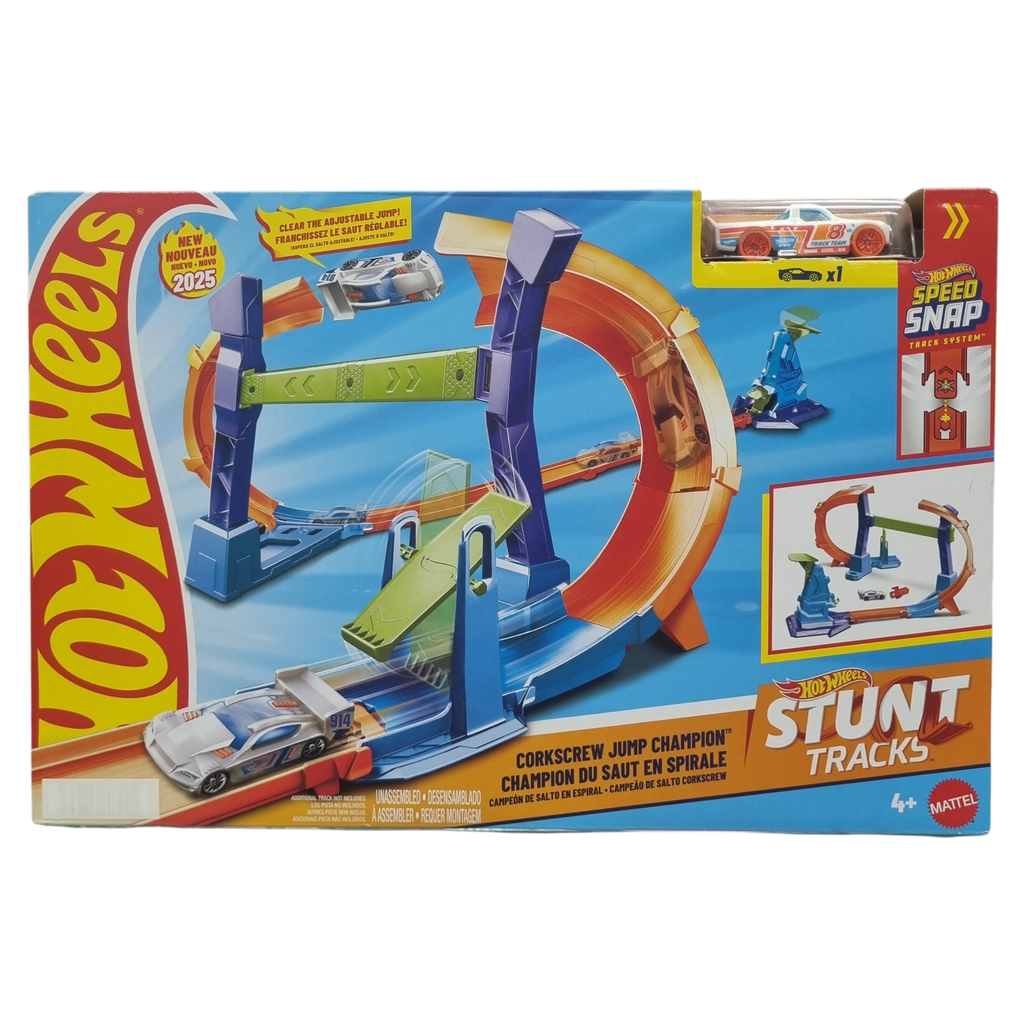 Pista Hot Wheels Stunt Tracks Campeão de Salto Corkscrew - Mattel ...