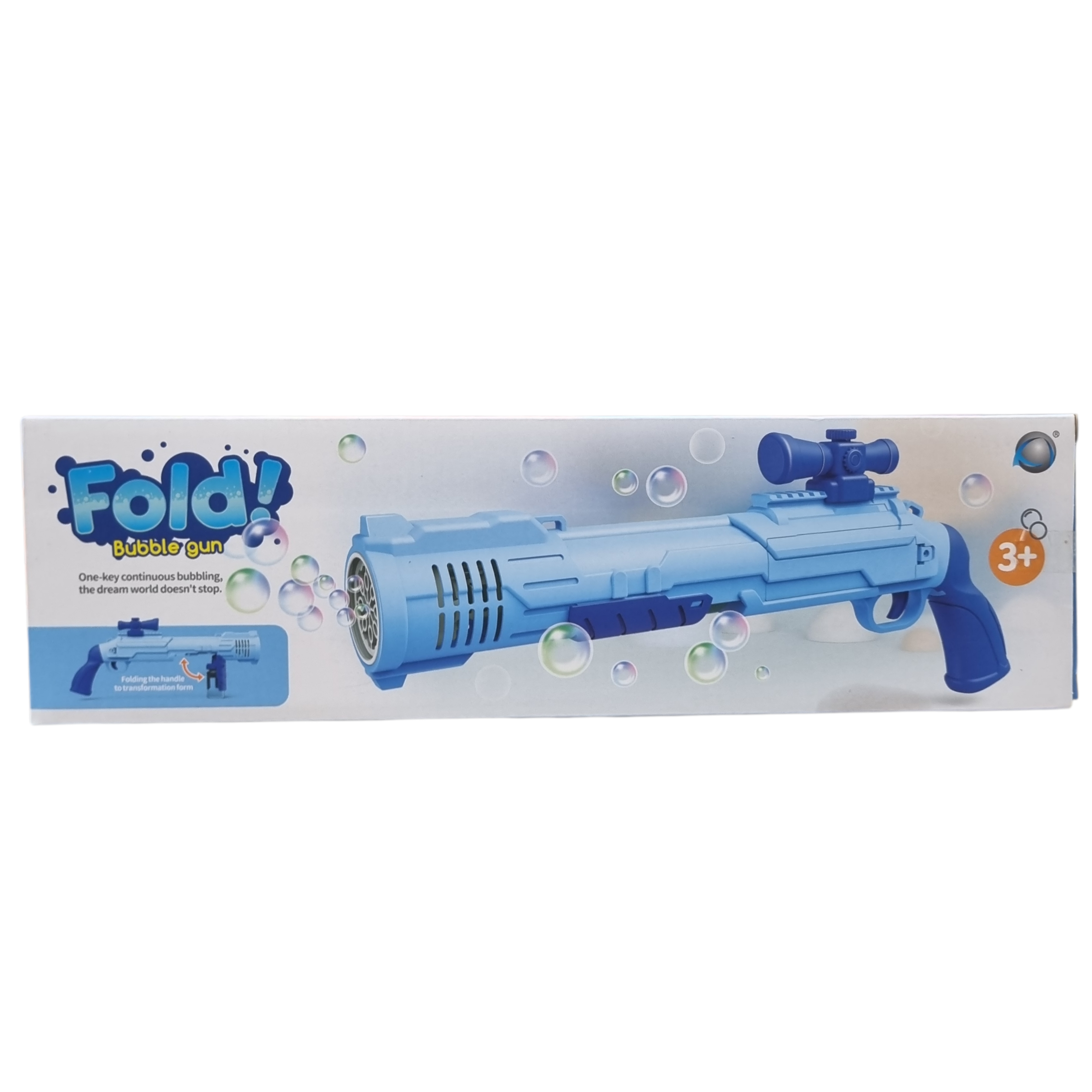 Arma de Bolhas Automática Fold! Bubble Gun com Luz LED Arma de Bolhas Automática Fold! Bubble Gun com Luz LED