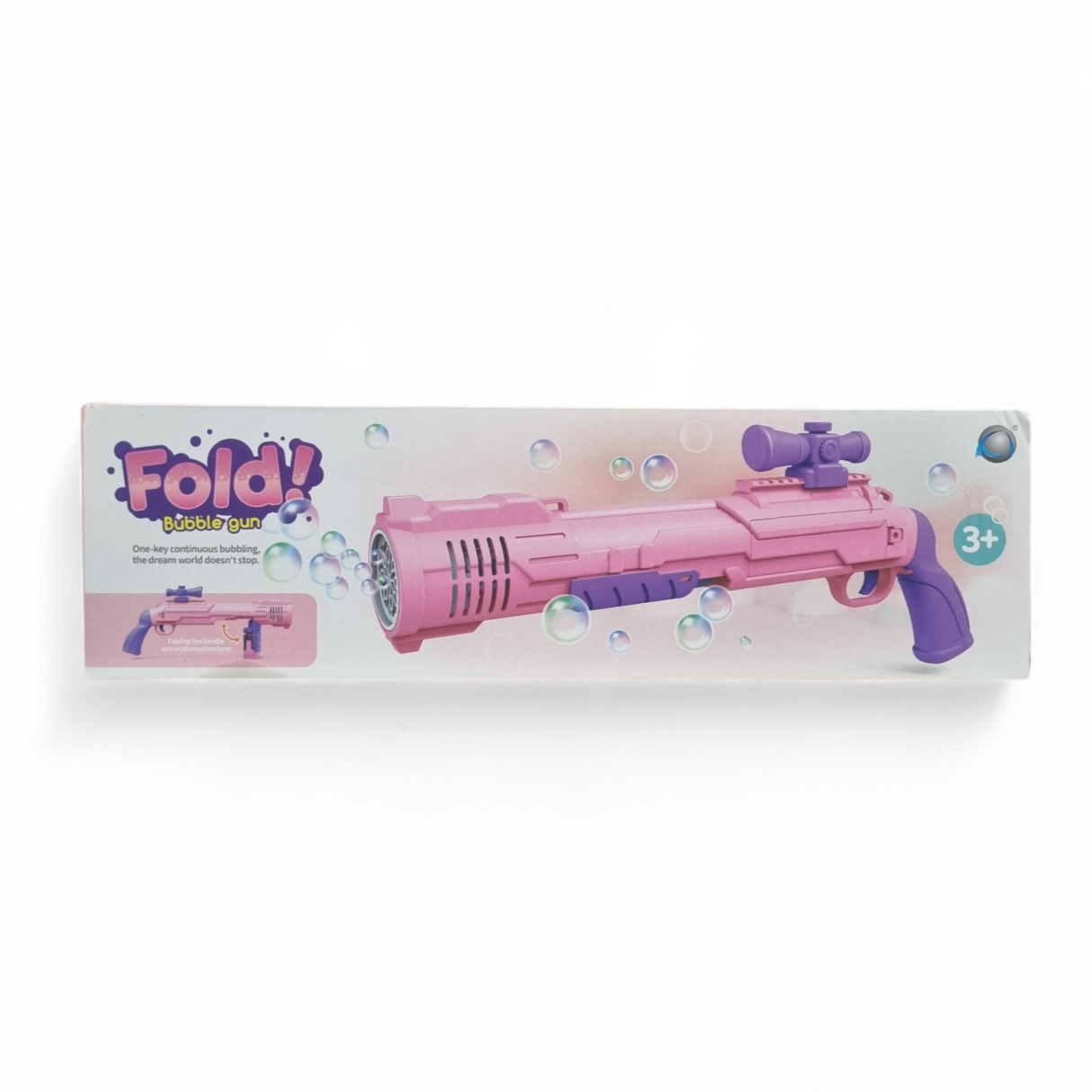 Arma de Bolhas Automática Fold! Bubble Gun com Luz LED Arma de Bolhas Automática Fold! Bubble Gun com Luz LED