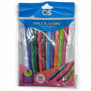 Caneta Esferográfica Next Colors 10 Cores 0.7 - CiS