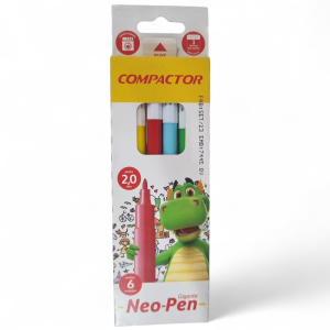 Caneta Neo-Pen Gigante 6 Cores - Compactor