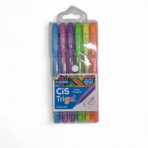 Caneta Trigel 6 Cores Pastel - Cis