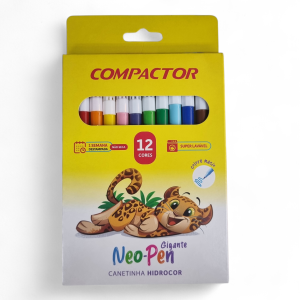 Canetinha Hidrocor Neo-Pen Gigante 12 Cores - Compactor