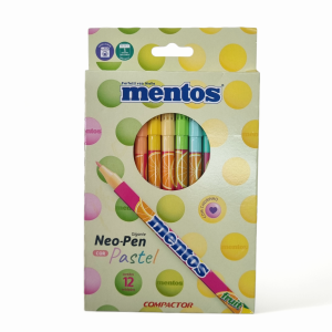 Canetinha Neo-Pen Gigante Cores Pastel Com Cheirinho Mentos – Compactor