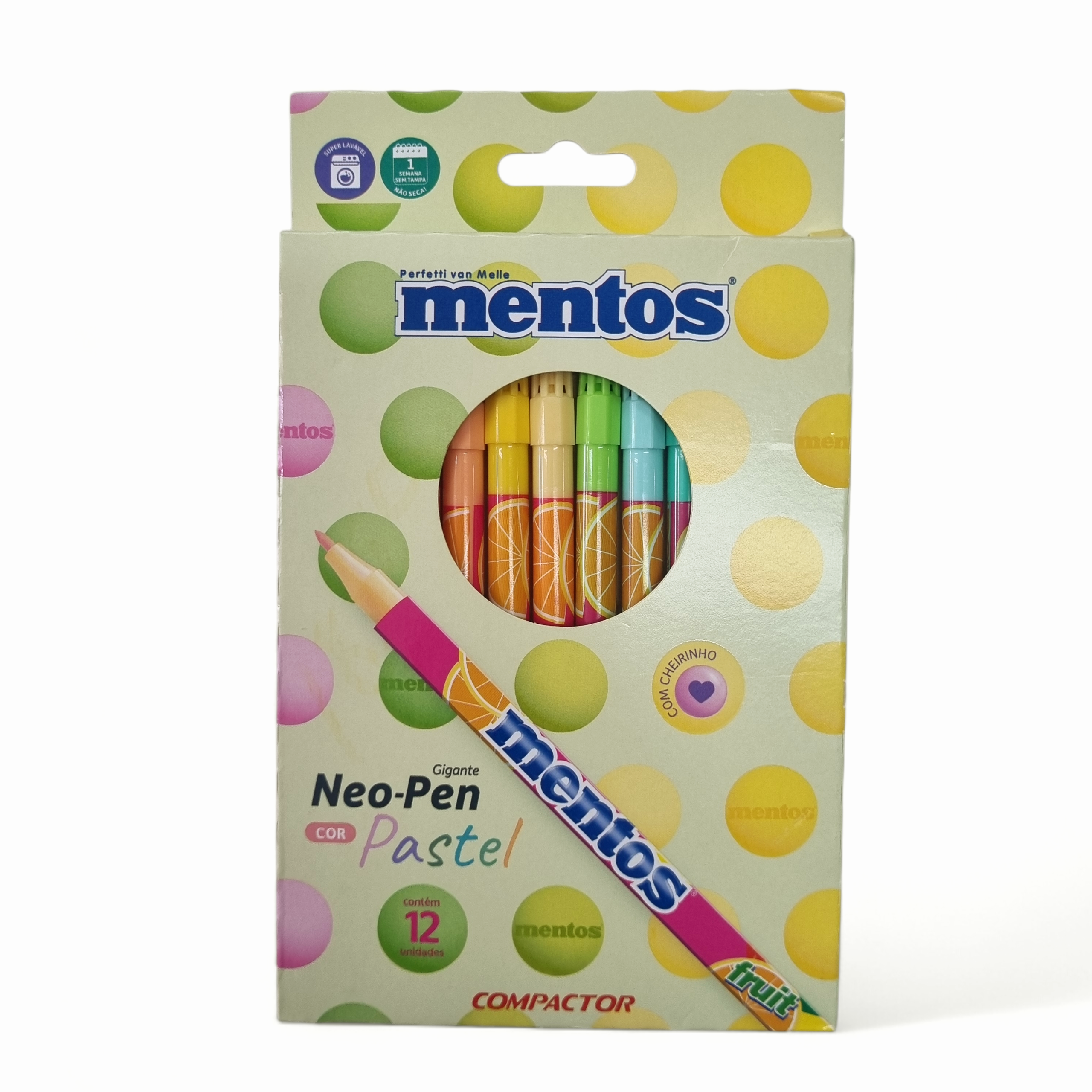 Canetinha Neo-Pen Gigante Cores Pastel Com Cheirinho Mentos – Compactor Canetinha Neo-Pen Gigante Cores Pastel Com Cheirinho Mentos – Compactor