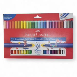 Canetinha Vai e Vem 24 Cores - Faber-Castell